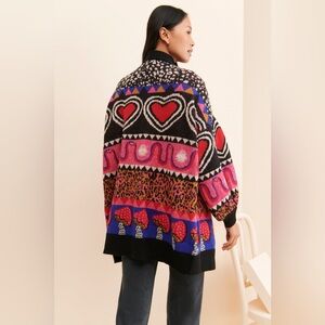 Farm Rio Graphic Elements Ainika Cardigan XL